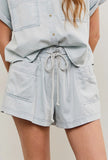 Petra Elastic Banded Tie Front Pocket Shorts