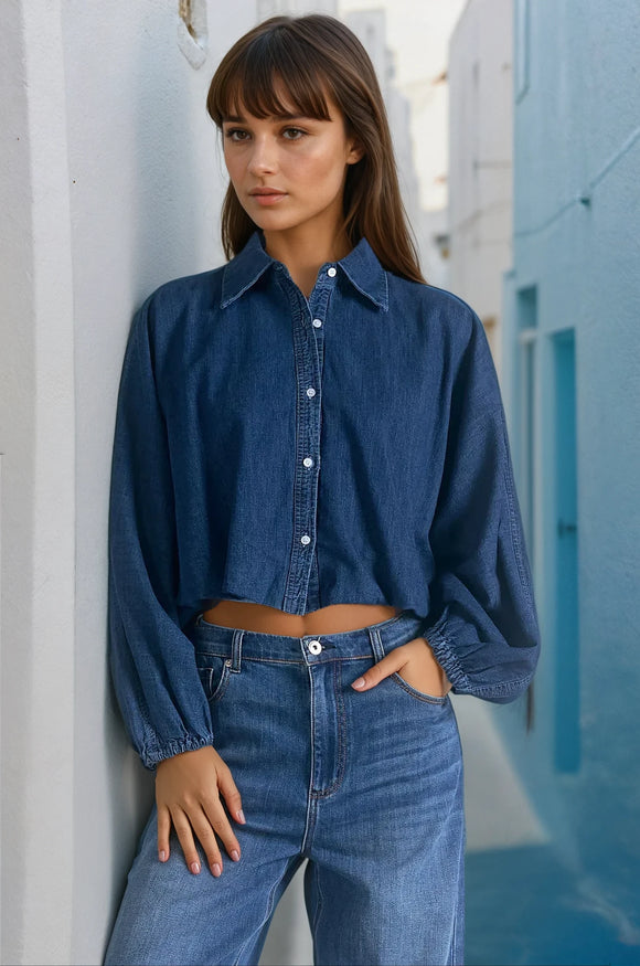 Elan Divi  Denim Top