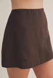 Andrea A-Line Mini Skort Dark Brown