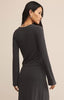 Z Supply Demure Top Charcoal Heather