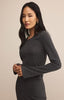 Z Supply Demure Top Charcoal Heather