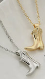 cowgirl boot necklace