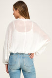 White Dolman Sleeve Blouse