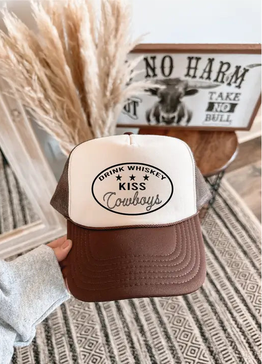 Drink Whiskey Kiss Cowboys Hat