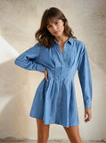 Aria Chambray Blue Dress