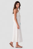 White Palm Eyelet Maxi Dress