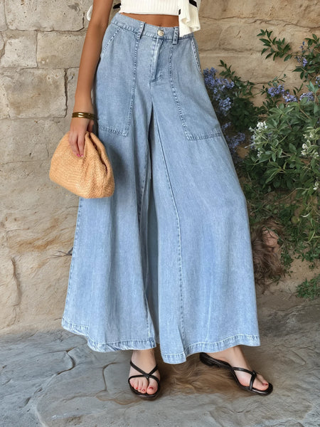 Bestseller! Tencel Wide Leg Pants – The Denim Bar