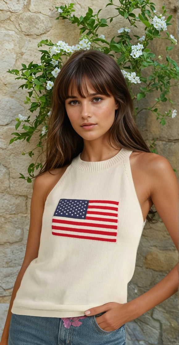 USA Halter Sweater