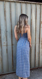 Z Supply Angel Eyes Plaid Midi Dress Mystic Blue