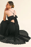 Jojo Black Sleeveless Midi Dress