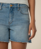 See Thru Soul Jane High Rise Long Short WHIZ W/LIGHT BASE WASH