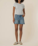 See Thru Soul Jane High Rise Long Short WHIZ W/LIGHT BASE WASH