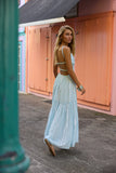 Blue Dust Stripe Maxi Dress