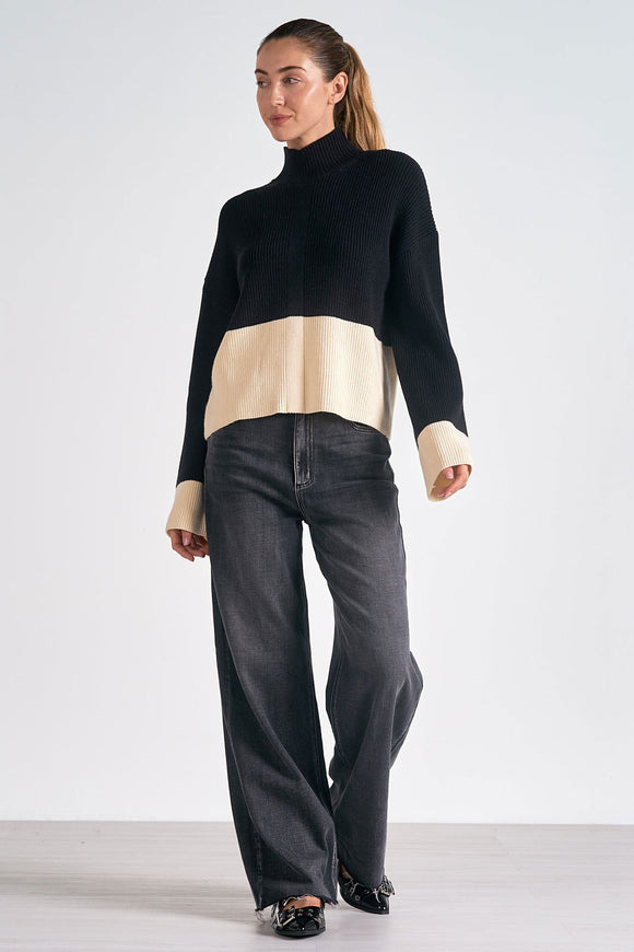 Elan Riley Color Block Sweater