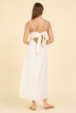 White Palm Eyelet Maxi Dress