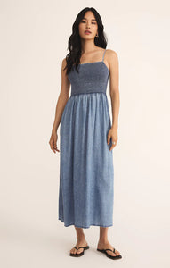 Z Supply Bayside Chambray Midi Dress in Medium Chambray