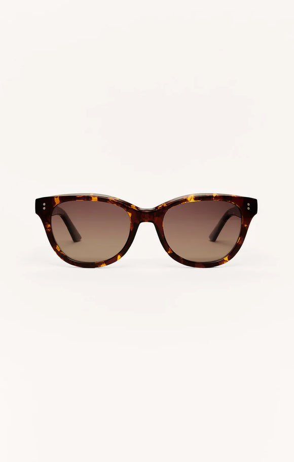 Z Supply Shoreline Brown Tortoise Polarized Sunglasses