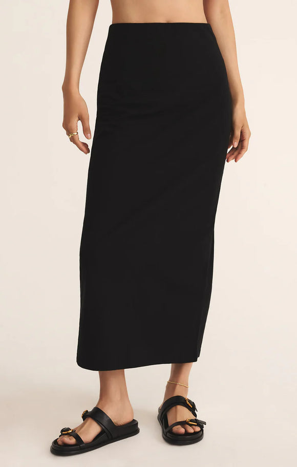 Z Supplly Gail Midi Skirt True Black