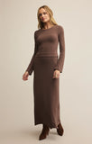 Z Supply Demure Maxi Skirt Suede