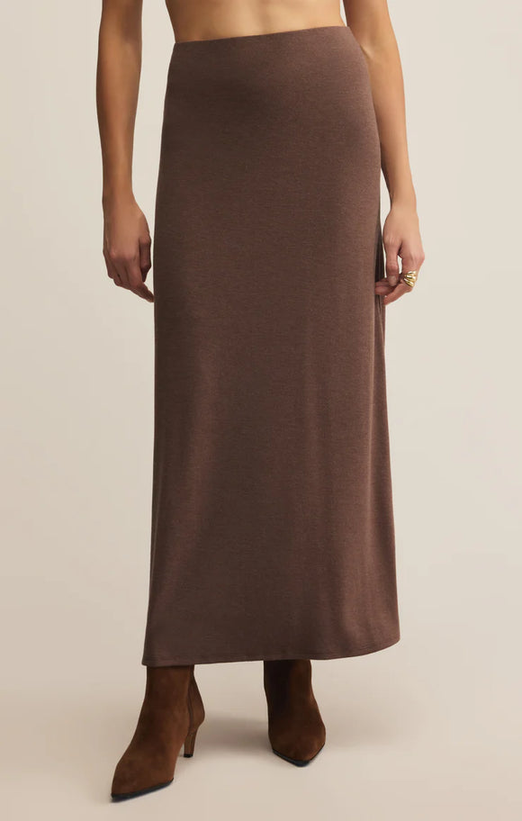 Z Supply Demure Maxi Skirt Suede