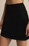 Ciera Suede Mini Skirt Black