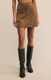 Ciera Suede Mini Skirt Coconut