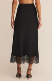 Z Supply Cinder Lace Satin Midi Skirt