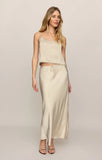 Z Supply Viva Satin Midi Skirt Island Coconut