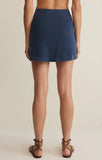 Z Supply Gail Jersey Denim Mini skirt in Indigo
