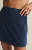 Z Supply Gail Jersey Denim Mini skirt in Indigo