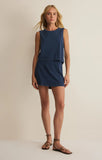 Z Supply Gail Jersey Denim Mini skirt in Indigo