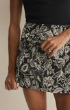 Z Supply Lorna Luz Floral Mini Skirt Black
