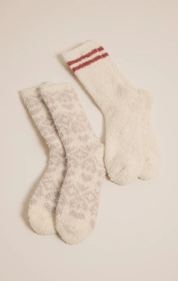 Z Supply 2-Pack Fairisle Heart Socks