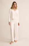 Z Supply Dawn Smocked Rib Pant Vanilla Ice