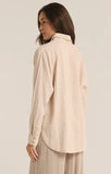 Z Supply Linen Stripe Top in Putty