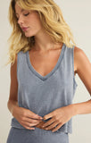 Z Supply Sloane V-Neck Denim Top