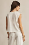 Z Supply Cliffside V-neck Airy Top in White