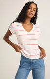 Z Supply Striped Modern V-Neck Tee