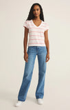 Z Supply Striped Modern V-Neck Tee