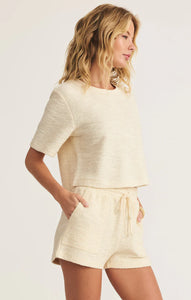 Z Supply Curran Looped Terry Sweatshirt in Natural