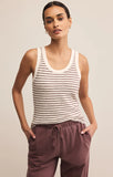 Z Supply Perfect Striped Tank Sandalwood