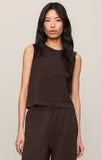Z Supply Sloane Jersey Muscle Tank Dark Chocolate