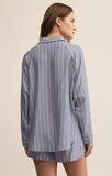 Z Supply River Plaid Button Up in Blue Velvet