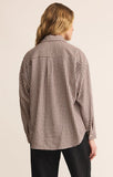 Z Suppliy River Plaid Button Up in Chocolate Cherry