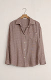 Z Suppliy River Plaid Button Up in Chocolate Cherry