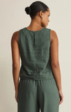 Z Supply Sloan Linen Top Everglade