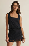 Z Supply Charlene Embroidered Linen Top