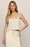 Z Supply Viva Satin Tank Island Coconut