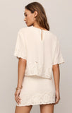 Z Supply Daya Embroidered White Skirt