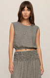 Z Supply Merit Cropped Gingham Linen Top